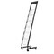6-Tier Brochure Display Rack with Wheels, Metal Floor Standing Magazine Stand
